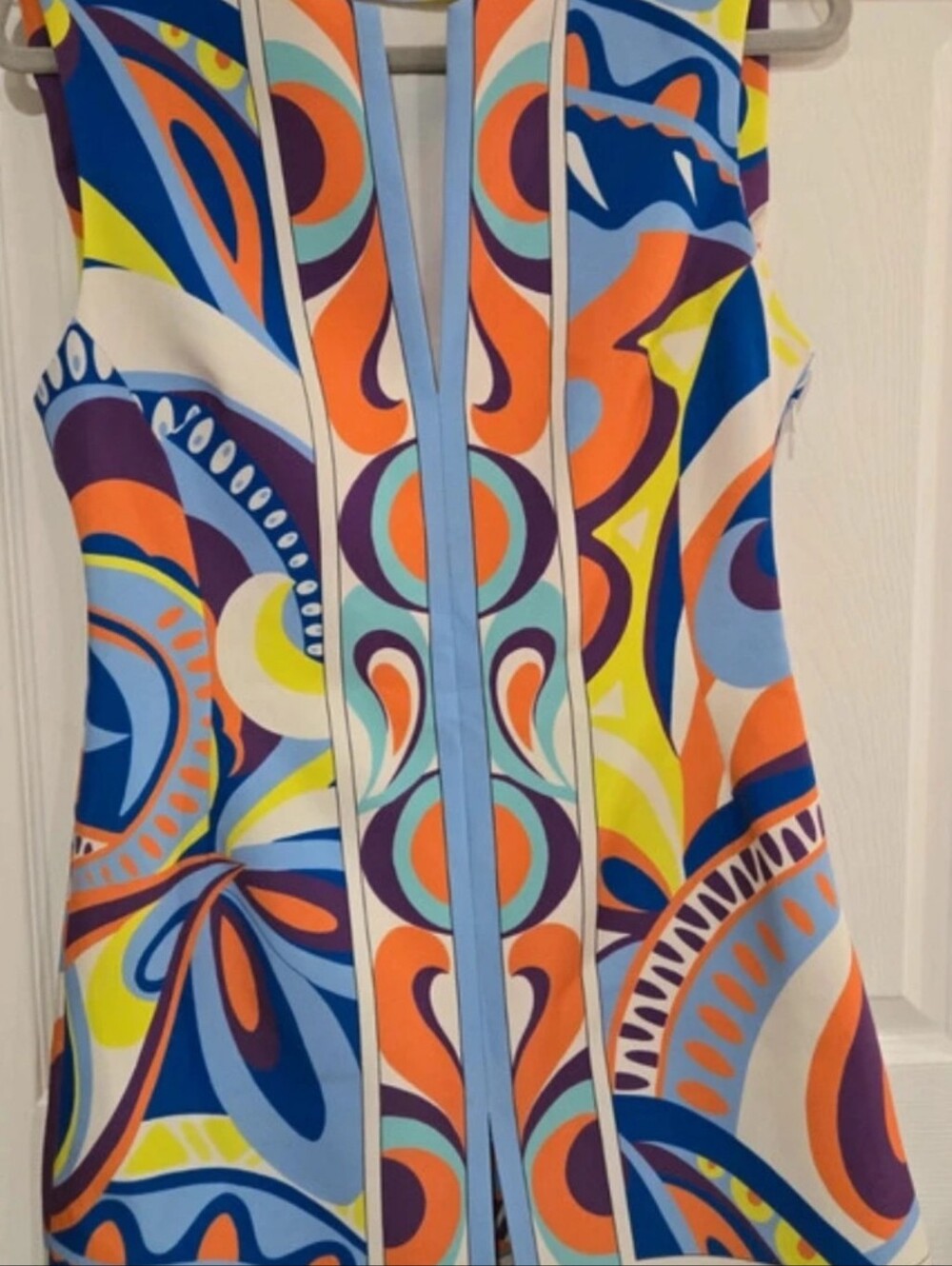 Zara Vibrant Retro Print Sleeveless Mini Dress